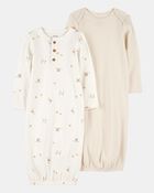 Baby 2-Pack Sleeper Gowns, image 1 of 5 slides