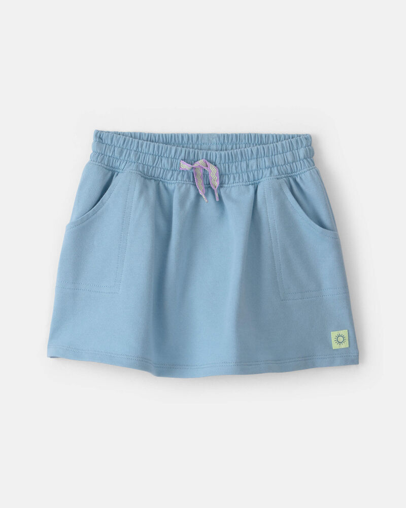 Tout-petit fille - Jupe-short en jersey bouclette - Bleu, image 1 sur 3 diapositives