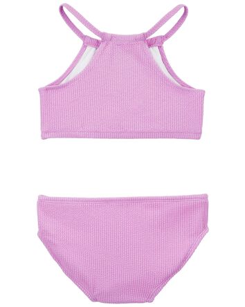 2-Piece Ribbed Halter Swimsuit , 