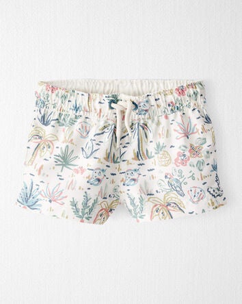 Baby Recycled Tropical-Print Swim Trunks, 