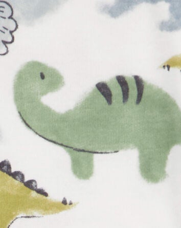 Baby 4-Pack Long-Sleeve Dinosaur Bodysuits, 