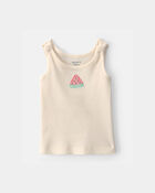 Baby Girl Watermelon Ribbed Tank Top - Cream, image 1 of 3 slides