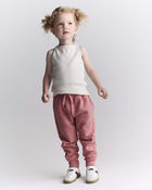 Toddler Girl Ribbed Tank Top - Cream, image 4 of 6 slides