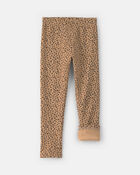 Filles - Legging extensible en molleton &agrave; motif l&eacute;opard &ndash; Brun, image 3 sur 4 diapositives