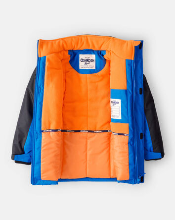 Garçons - Parka garçon à capuche d'hiver - Bleu, 