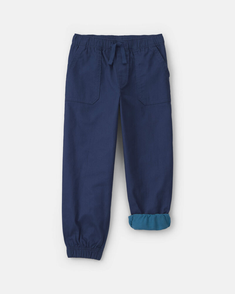 Boys Twill Joggers - Navy Blue, image 4 of 5 slides