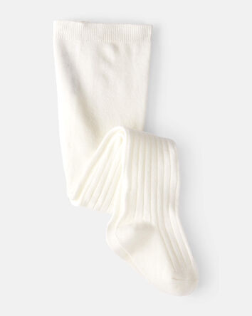 Tout-petit fille - Collants côtelés - Blanc, 