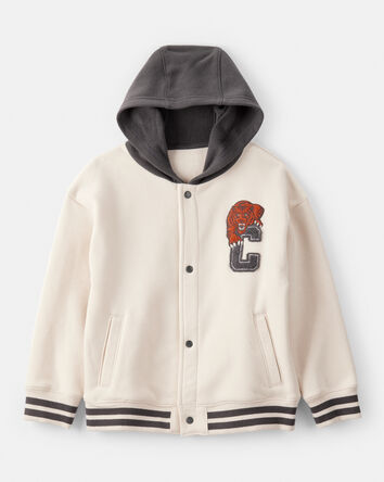 Garçons - Veste universitaire à capuche - Crème, 