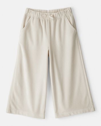 Toddler Girl Ribbed Flare Pants - Tan, 