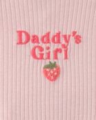 Baby Girl Fruit Print Short Sleeve Bodysuit & Pant Set - Pink, image 4 of 5 slides