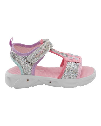 Toddler Glitter Light Up Sandals, 