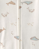 B&eacute;b&eacute; - Pyjama barboteuse 1 pi&egrave;ce en 100 % coton &agrave; motif baleine - Ivoire, image 2 sur 2 diapositives