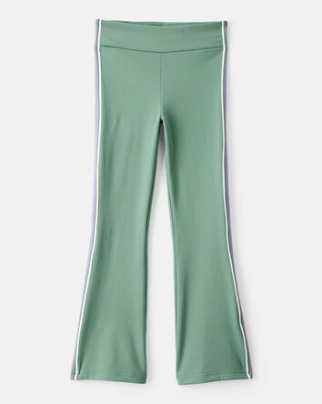 Girls Knit Flare Active Pants - Green, 