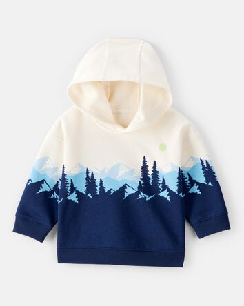 Baby Boy Mountain Print Hoodie, 