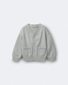 Toddler Girl Cardigan with Avenue Pockets - Light Blue, image 2 of 6 slides