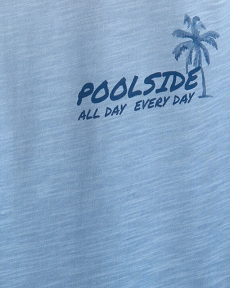 Gar&ccedil;ons - T-shirt &agrave; effet ombr&eacute; et imprim&eacute; &laquo;Poolside&raquo; - Bleu, image 3 sur 4 diapositives