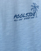 Gar&ccedil;ons - T-shirt &agrave; effet ombr&eacute; et imprim&eacute; &laquo;Poolside&raquo; - Bleu, image 3 sur 4 diapositives