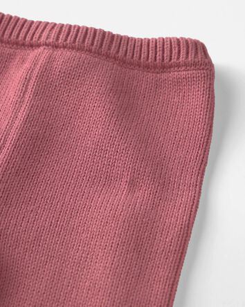B&eacute;b&eacute; fille - Ensemble 2 pi&egrave;ces cardigan et pantalon en tricot de coton biologique, 