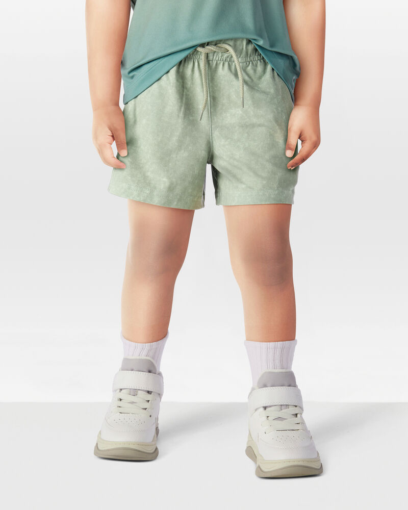 Toddler Solid Pull-On Knit Shorts - Green, image 2 of 6 slides