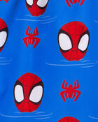 Toddler Boy Marvel&trade; Spider-Man Swim Trunks - Red/Blue, image 3 of 3 slides