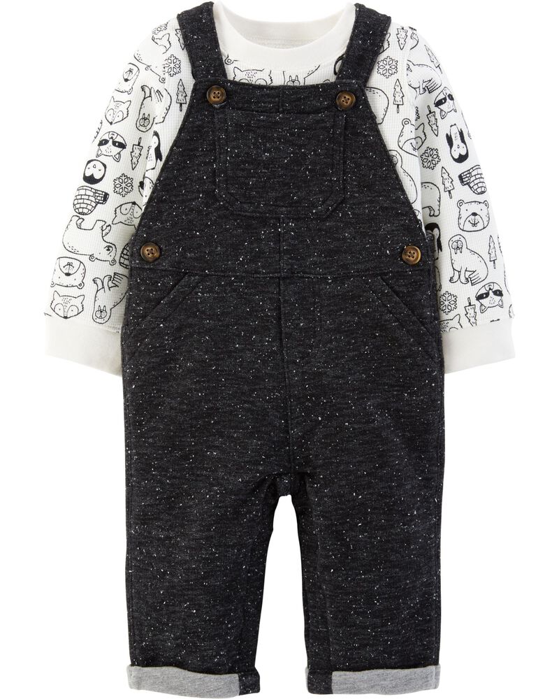 2Piece Tee & Overalls Set