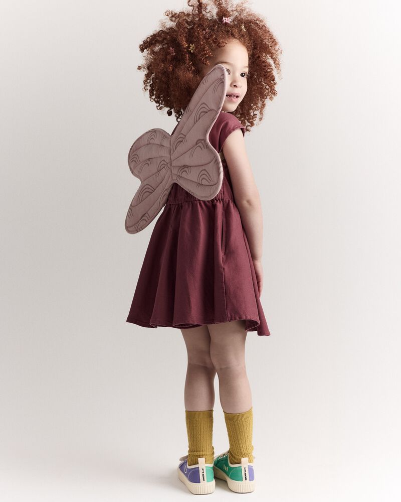 Toddler Girl Rainbow Dress Up Wings - Light Pink, image 3 of 8 slides
