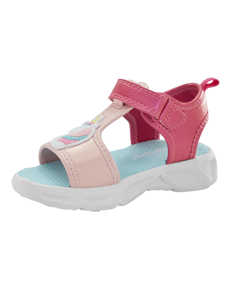 Toddler Unicorn Rainbow Light Up Sandals, image 7 of 7 slides