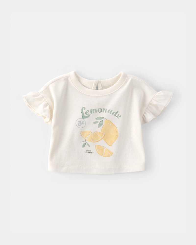 Baby Girl 3-Piece Flutter-Sleeve Top & Short Set - Blue, image 2 of 6 slides