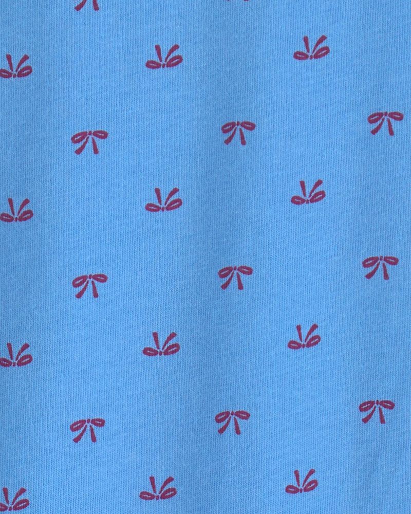 Toddler Girl Bow Long-Sleeve Top - Blue, image 2 of 3 slides
