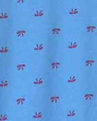 Toddler Girl Bow Long-Sleeve Top - Blue, image 2 of 3 slides