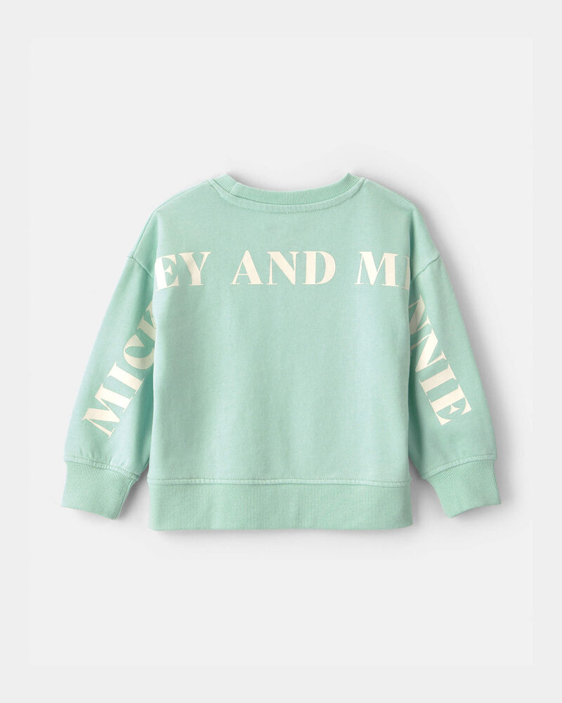 Toddler Girl Disney&copy; Mickey Mouse French Terry Pullover Sweatshirt - Green, image 2 of 4 slides