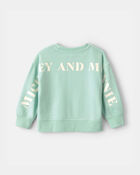 Toddler Girl Disney&copy; Mickey Mouse French Terry Pullover Sweatshirt - Green, image 2 of 4 slides