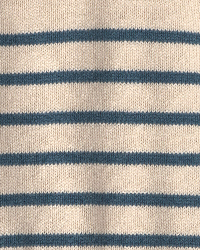Baby 2-Piece Organic Cotton Knit Sweater & Pant Set in Stripes, image 3 of 4 slides