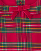 B&eacute;b&eacute; fille - Robe manches courtes &agrave; carreaux festifs - Rouge, image 4 sur 4 diapositives