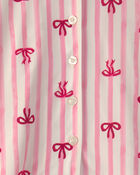Filles - Pyjama ample 2 pi&egrave;ces &agrave; motif n&oelig;ud &ndash; Rose, image 2 sur 2 diapositives