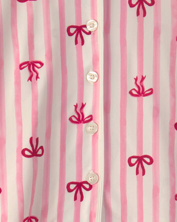 Filles - Pyjama ample 2 pi&egrave;ces &agrave; motif n&oelig;ud &ndash; Rose, 