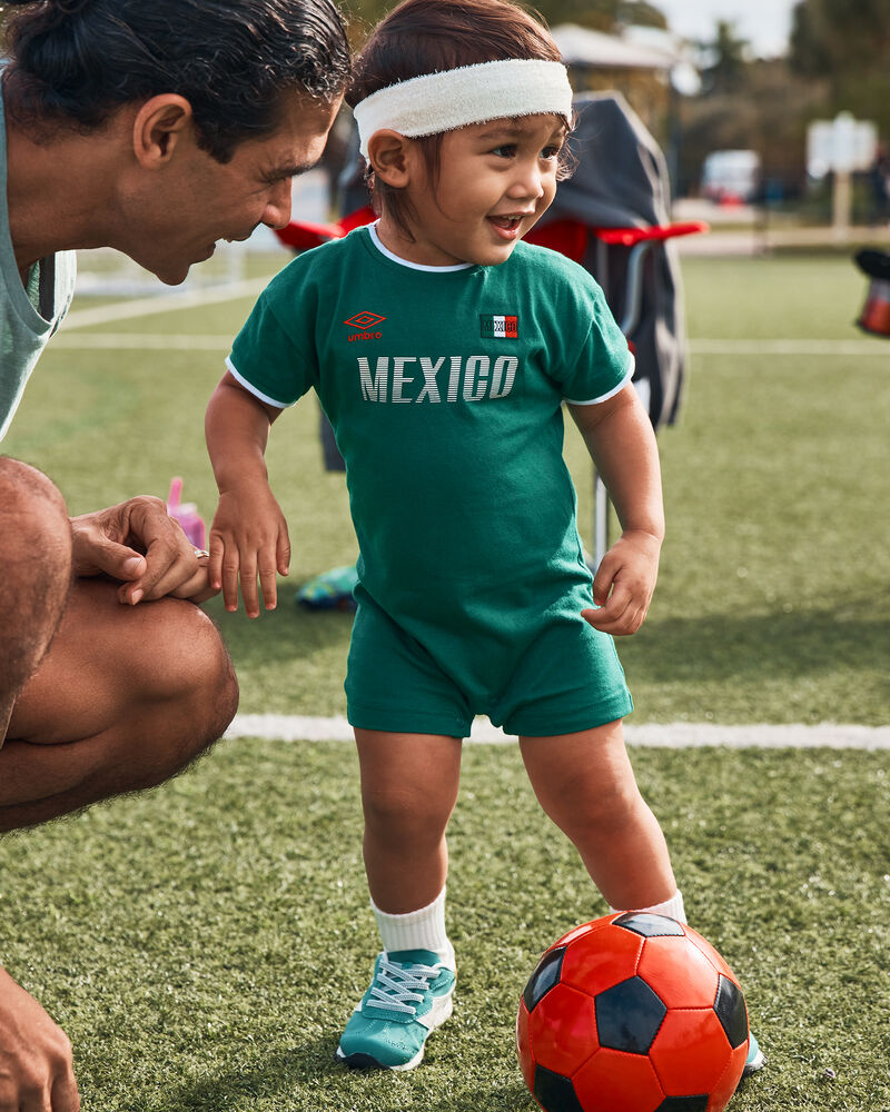 B&eacute;b&eacute; - Barboteuse de soccer Umbro du Mexique - Vert, image 2 sur 6 diapositives