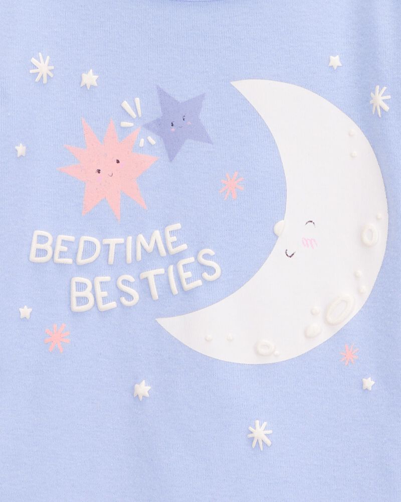 Toddler 4-Piece Moon & Stars 100% Snug Fit Cotton Pyjamas, image 2 of 4 slides