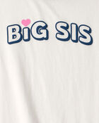 Filles - T-shirt &agrave; imprim&eacute; &laquo;Big Sis&raquo; - Cr&egrave;me, image 3 sur 3 diapositives