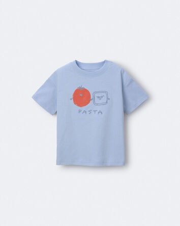Toddler Pasta Relaxed Graphic Tee - Blue, 