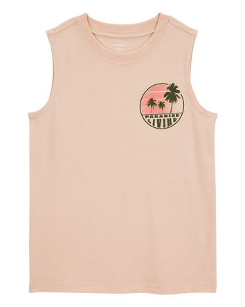 Kid Graphic Surf Tank - Brown, 