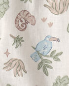 Baby Boy Sleeveless Romper - Beige, image 2 of 3 slides