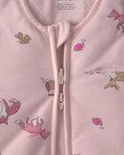 Baby Girl Woodland 2-Way Zip PurelySoft&trade; Wearable Blanket - Pink, image 2 of 5 slides