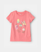 Toddler Girl Ice Cream Graphic Tee - Coral, image 1 of 3 slides