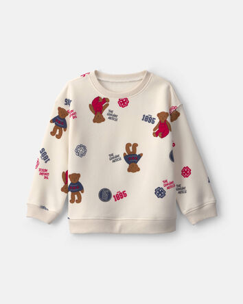 Toddler OshKosh Bear Pullover Sweatshirt - Cream, 