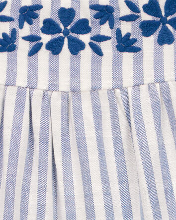 Baby Striped Flutter-Sleeve Romper, 