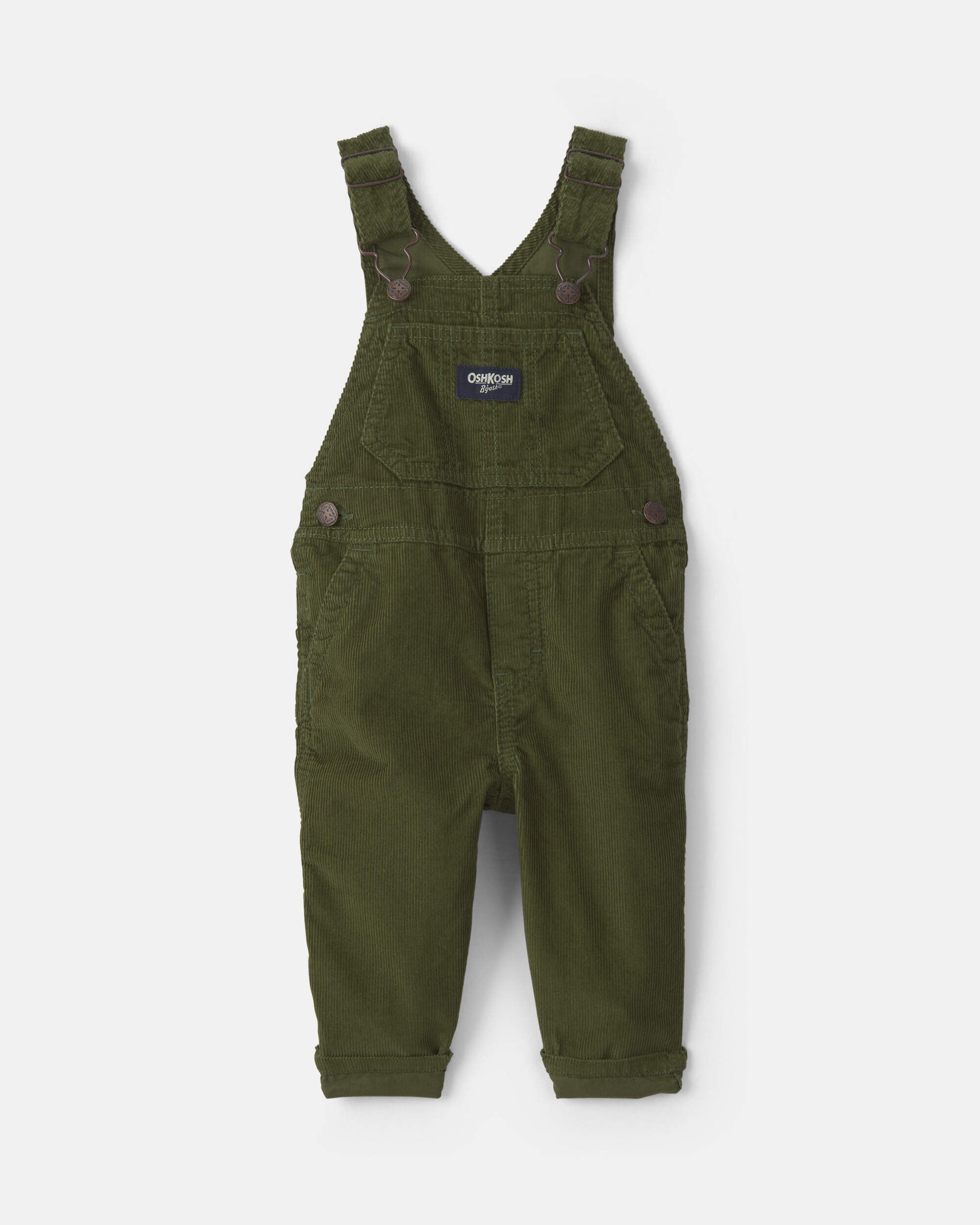 Baby Corduroy Overalls - Olive Green | Carter's Oshkosh Canada
