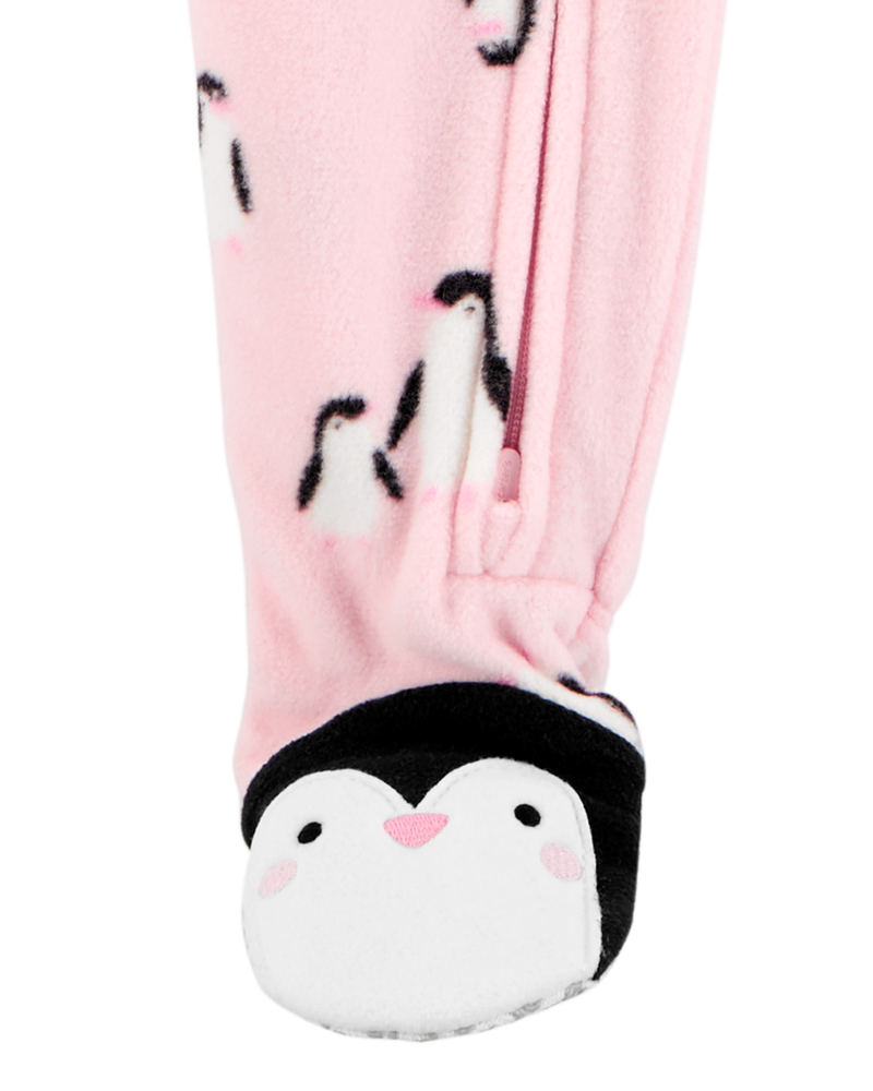 Baby 1-Piece Penguin Fleece Footie Pyjamas, image 3 of 5 slides