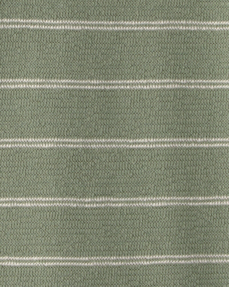 Tout-petit gar&ccedil;on - Polo &agrave; rayures - Vert olive, image 2 sur 2 diapositives