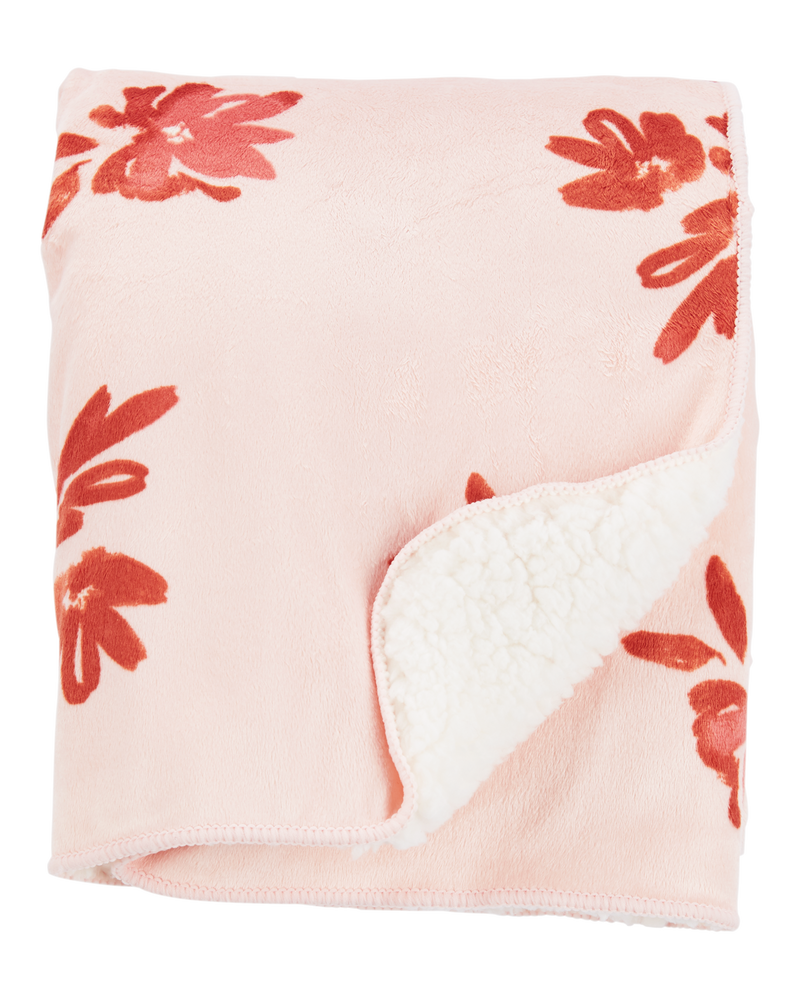 Baby Floral Plush Blanket, image 1 of 1 slides